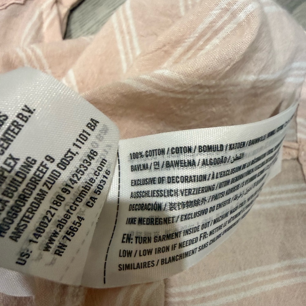 Abercrombie & Fitch Pink Striped tank top with lace details - Picture 7 of 10